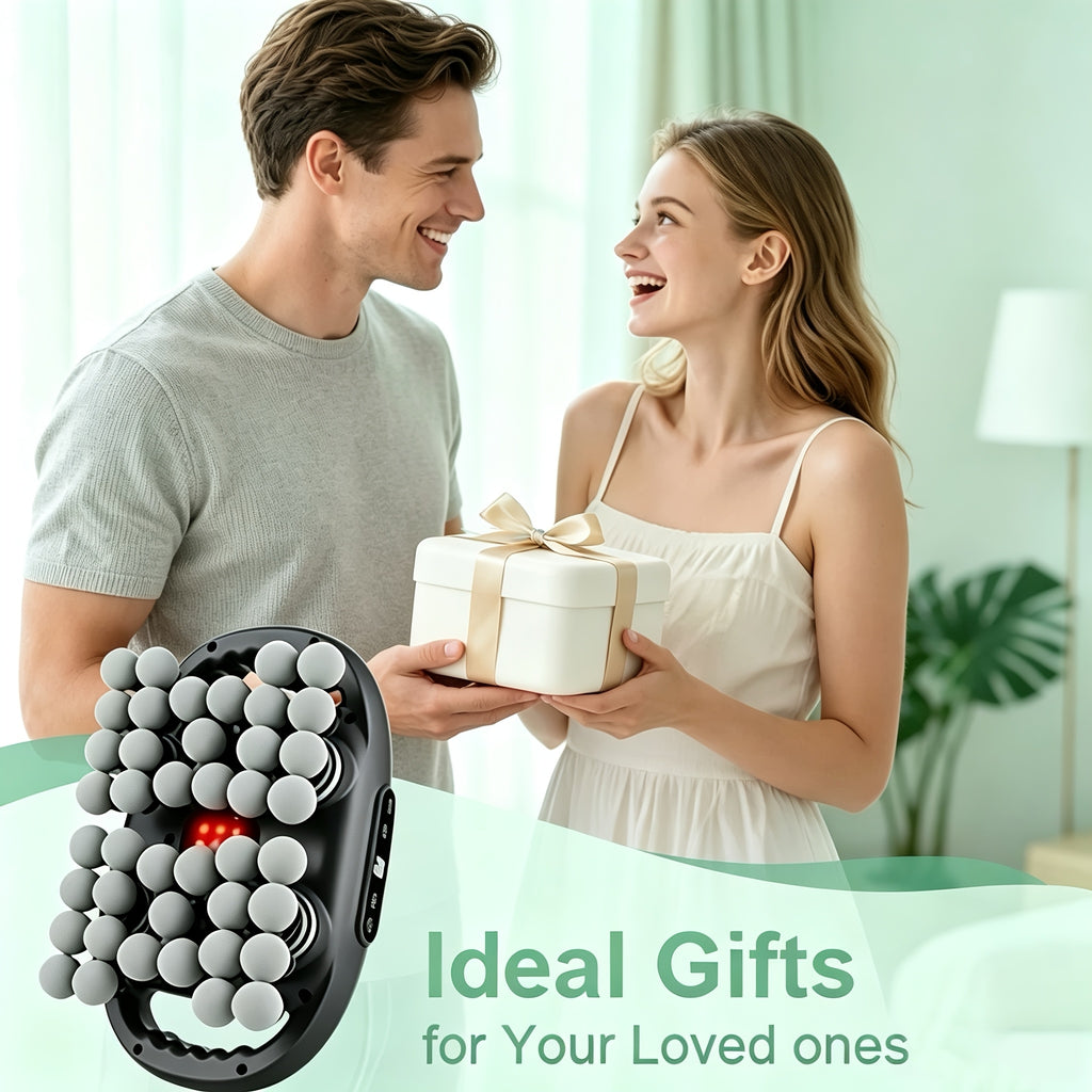 Nine-Mode Muscle Massager with Listed 42-Head Design, Black Gray Fascia Massage Device for Adult Personal Care and At-Home Relaxation Gift Ideas