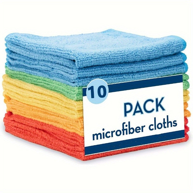 Ultra-Fine Microfiber Cleaning Cloths in Random Colors, Reusable 5, 10, 20 or 50 Piece Wiping Towel Packs for Compatible Car and Household Surface Care