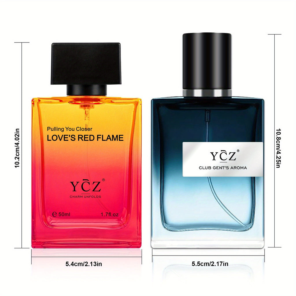 Men's Chypre Eau de Toilette with Listed Woody, Orange Blossom, Leather and Mahogany Notes, Random Single-Bottle and Model Options Plus Two-Piece Perfume Set