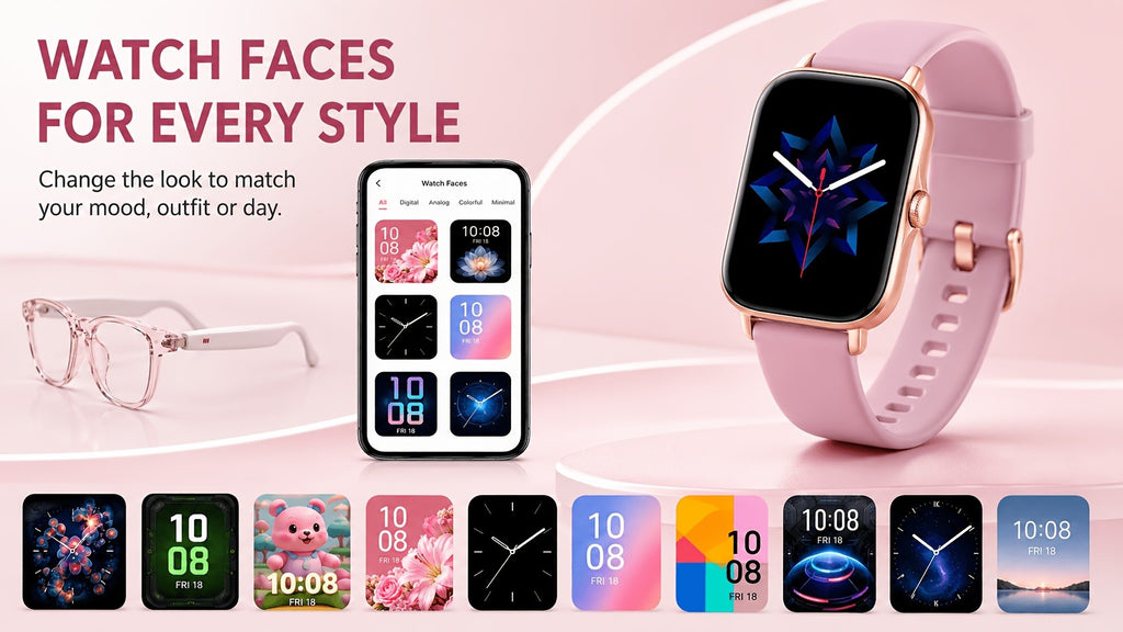 Open-Ear Translation Glasses and Smartwatch Set with Listed 160-Plus Language Functions, Music and Call Controls, Sleep and Activity Tracking, Four Style Labels