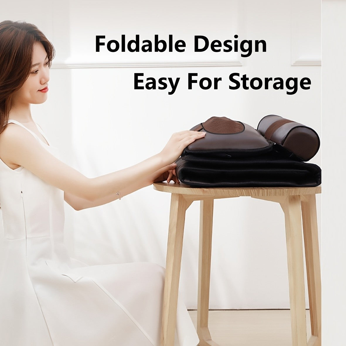 Full Body Massage Mat with Heat, 10-Zone Wave Vibration Pad and Kneading Pillow, Optional Foot and Calf Massager for Home Relaxation