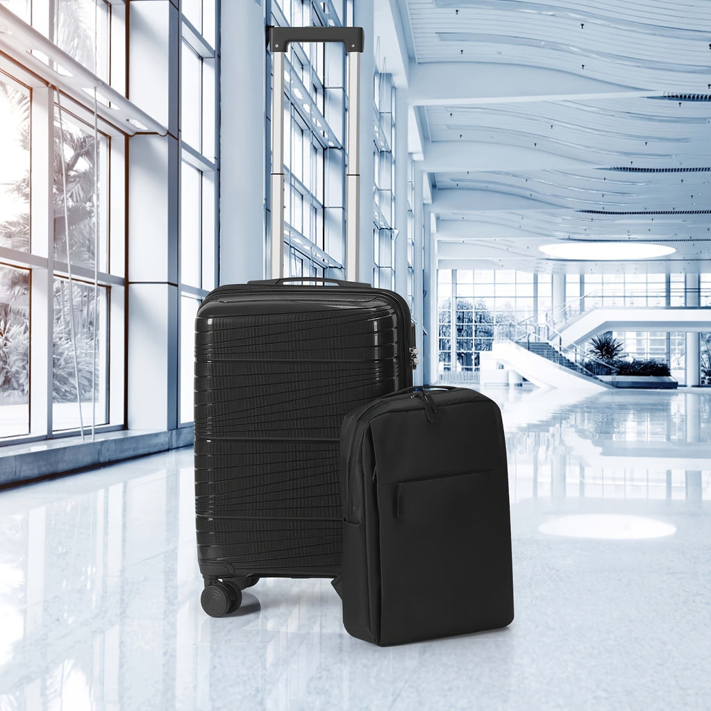 Two-Piece Travel Luggage with Hardside Spinner Suitcase References, Eight Variant Choices and Selected 20-Inch Case Plus Backpack Options for Trip Packing