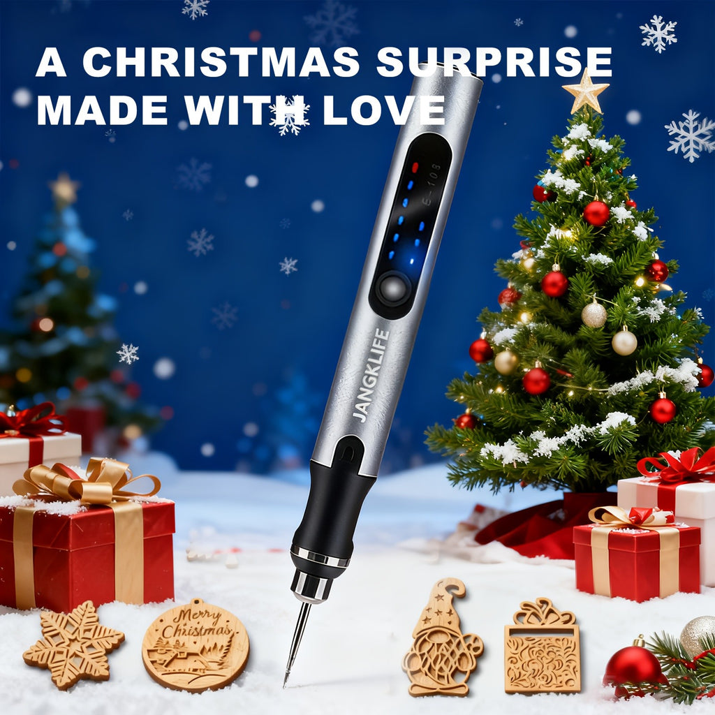 Cordless Rotary Engraving Pen with Adjustable Speed, Rechargeable Battery and 2.35mm Chuck, Silvery Compact Tool for Small Wood Crafts, Sanding and Polishing