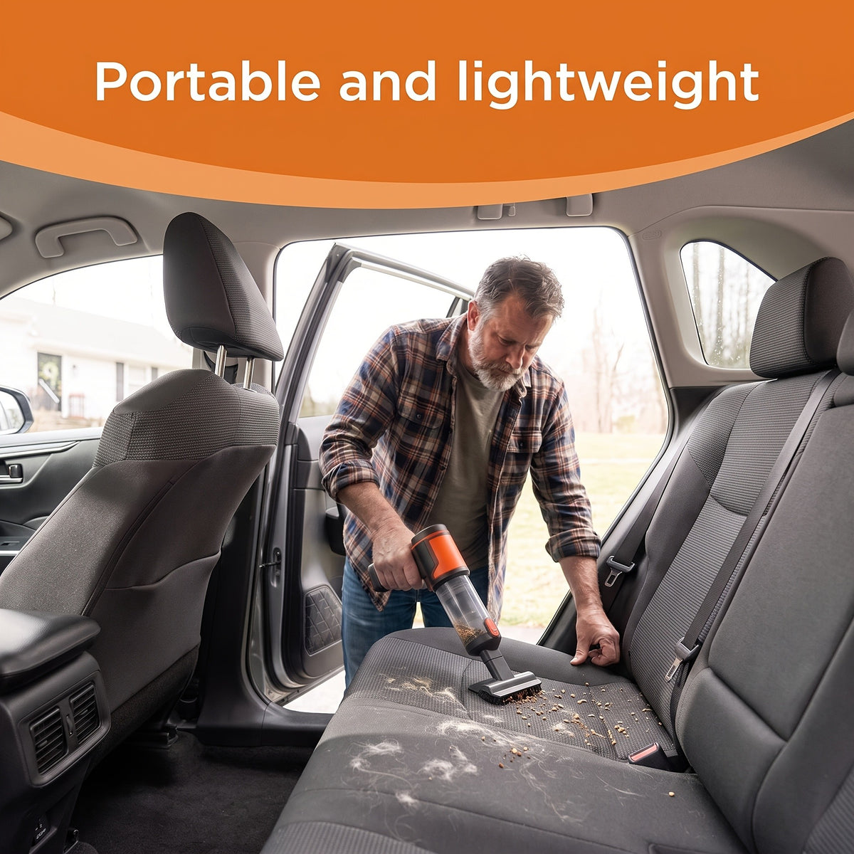 Car Vacuum and Air Duster with Cordless Handheld Design, Listed High and Low Modes, LED Light and Multi-Nozzle Attachments in Upgraded 23000PA Option for Interior Cleanup