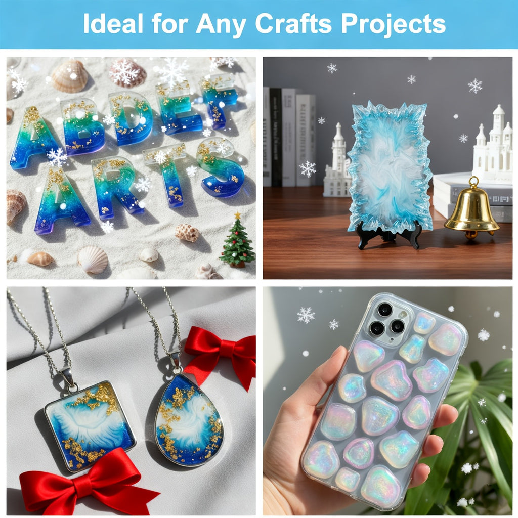 Epoxy Resin Kit by JANCHUN with Clear Gloss Finish and Listed 1:1 Volume Mixing, Four Capacity Options for Decorative Casting, Jewelry and Art Coating Projects