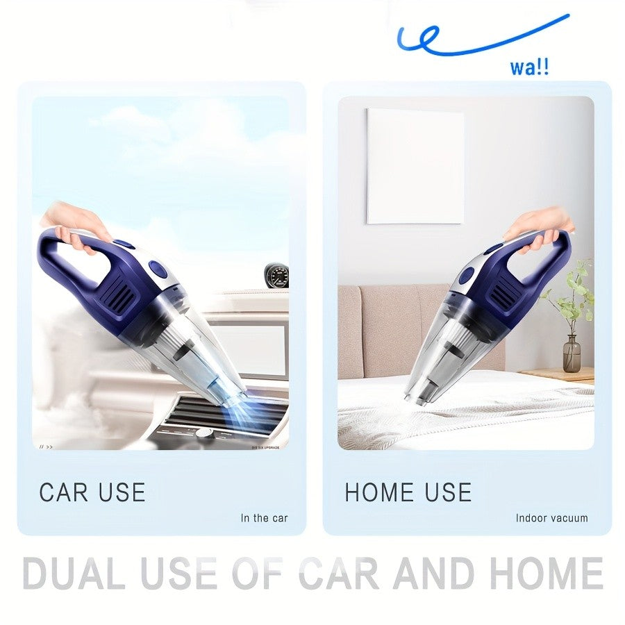 Handheld Vacuum Cleaner Cordless, USB Charging Mini Car Vacuum with Powerful Suction and Multi-Nozzle Kit, Portable Hand Vacuum for Car, Home, Office and Pet Hair Cleaning