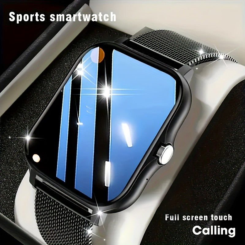 TFT Touchscreen Calling Smartwatch with Listed 1.83-Inch Display, 180mAh Battery, TPU and Steel Straps, Camera and Music Functions in Four Color Options