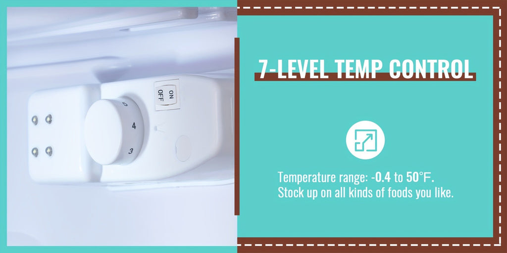 Compact Fridge Freezer by WANAI, Double-Door 3.5 or 4.5 Cu Ft Options with Seven-Level Thermostat, Removable Shelves and Listed LED Light for Apartment and Office