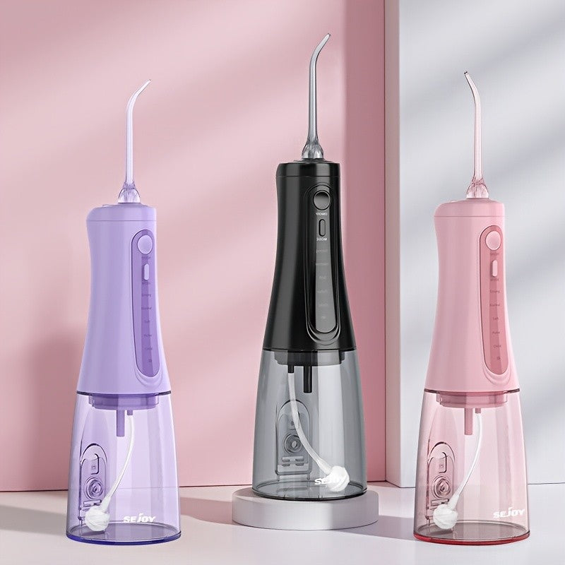 Cordless Water Flosser, Portable Dental Oral Irrigator with 5 Cleaning Modes & 5 Jet Tips, Rechargeable Water Teeth Cleaner for Home and Travel, Gum Care, Christmas Gifts
