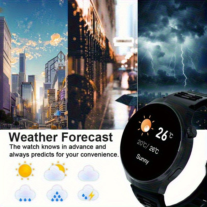 Bluetooth Call Smart Watch for Men and Women, Silicone Strap Smartwatch with Call Answering & Dialing, Fitness Tracker, Pedometer, Calorie Counter, Sport Modes, Remote Camera, Music Control, Alarm