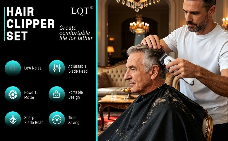 Electric Hair Clipper Grooming Set for Men, Hair Cutting Tool with White, Black, Blue and Golden Kit Options plus Selected Two-Piece Configurations