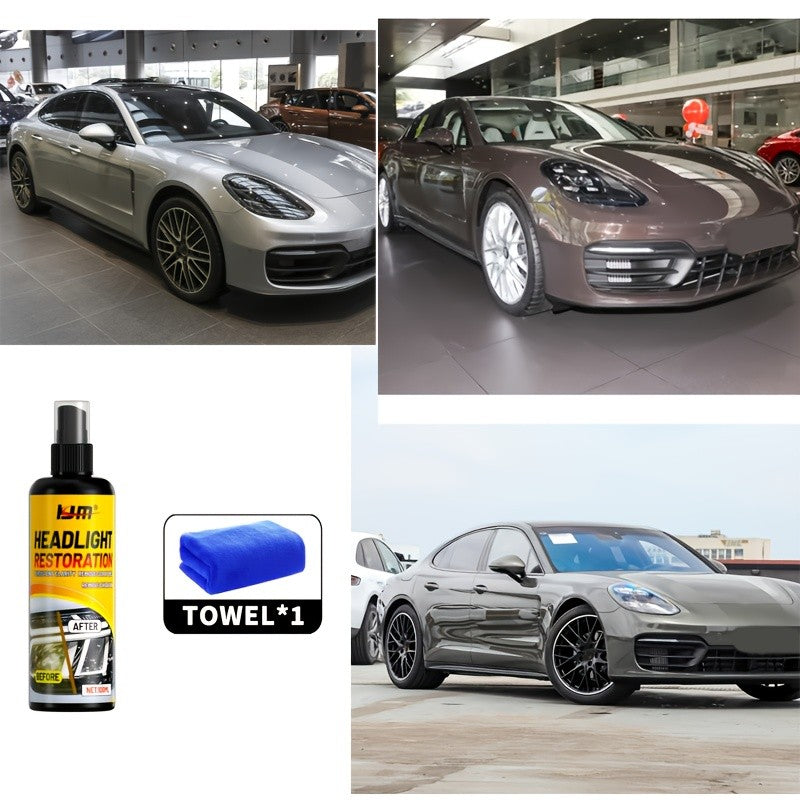 Headlight Restoration Polish Kit, Exterior Lens Appearance Care for Compatible Vehicles with Surface Yellowing and Oxidation Detailing References