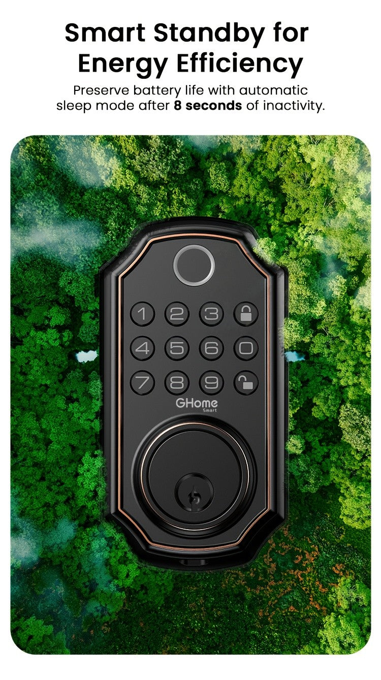 4-in-1 Smart Door Lock with Fingerprint, Passcode, Key and App Entry, Auto Lock and Temporary Offline Passwords, KD30 Pro and KD30B Pro Model Options