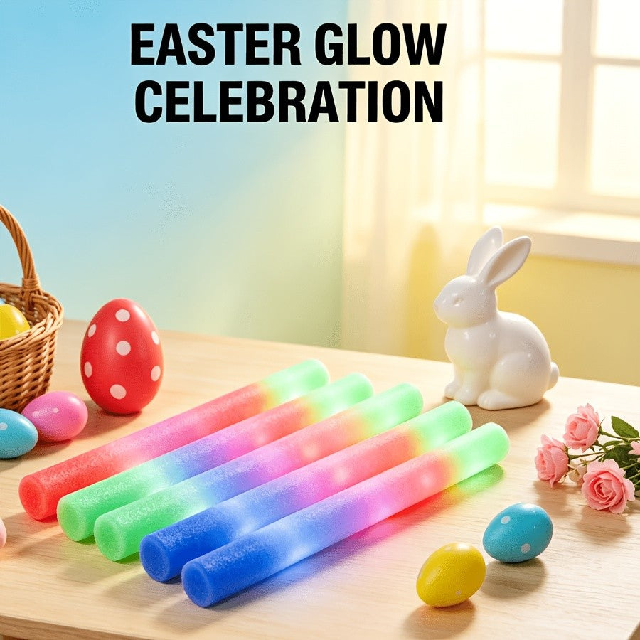 Multicolor LED Foam Glow Sticks, 30-Piece Colorful Party Wand Pack with Flashing Mode References for Weddings, Birthdays, Graduations and Holiday Celebrations