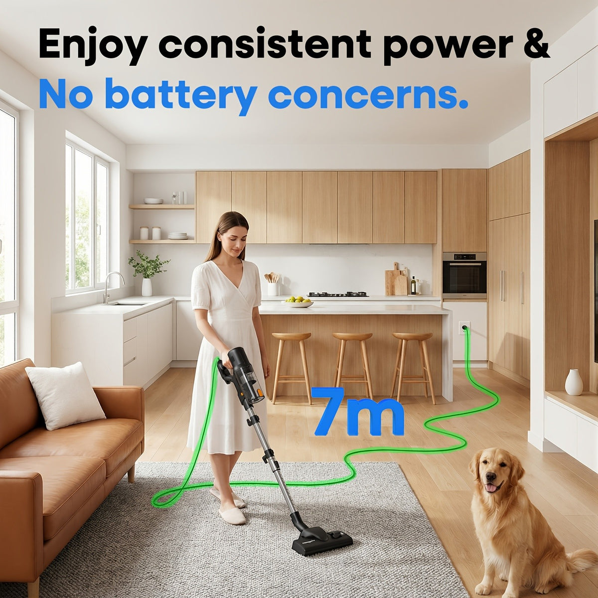 Detachable-Battery Cordless Vacuum Cleaner in Purple with Listed 46kPa Suction, Six-Stage Filtration and V-Shaped Brush Features for Home Floor and Pet Hair Cleanup
