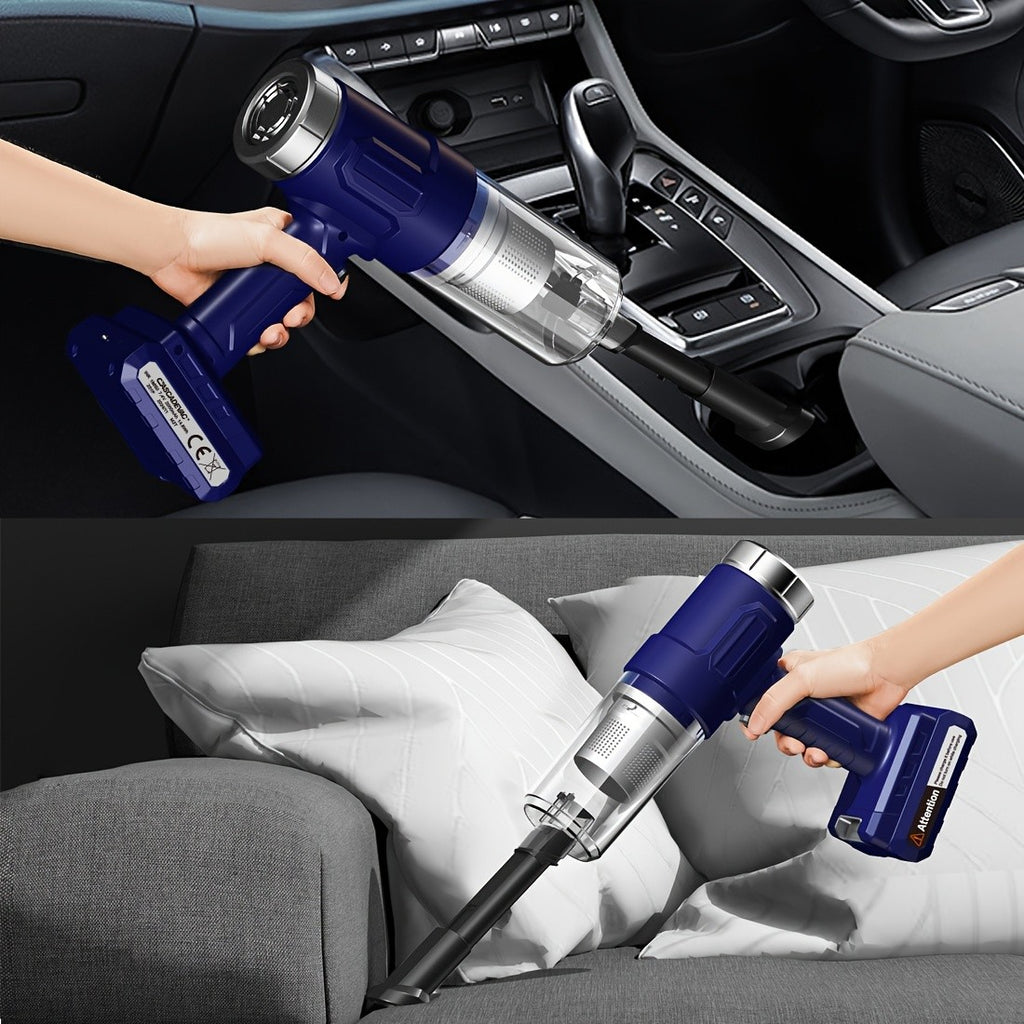 Cordless Handheld Vacuum Cleaner for Household Cleanup, 701 Wireless Model in Blue Silvery, Blue Yellow or Blue Orange Color Options for Everyday Home Cleaning