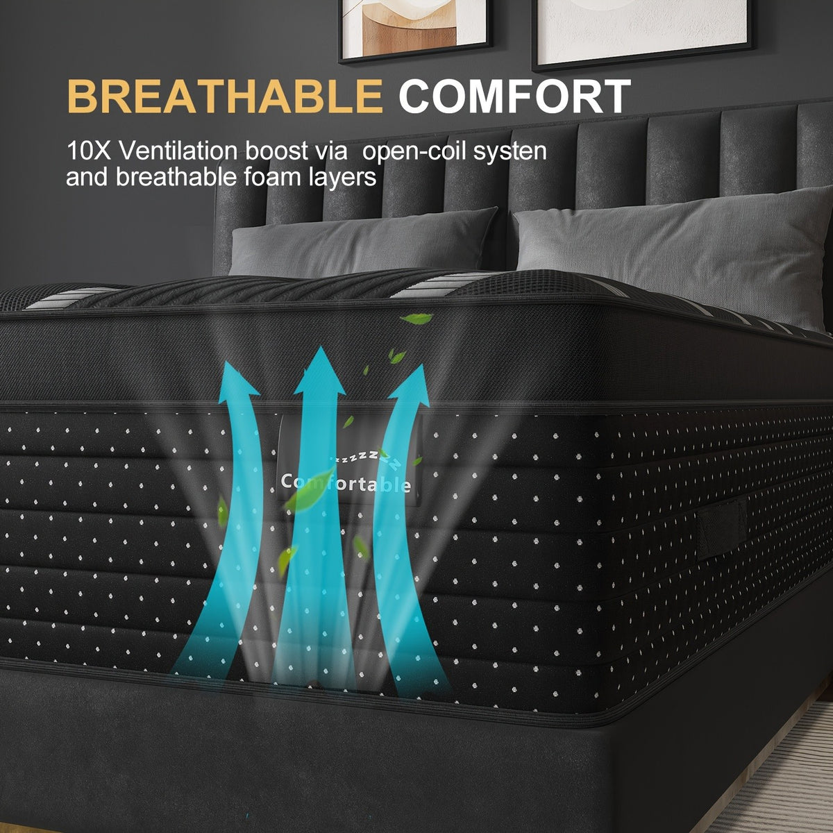 Euro Top Hybrid Mattress with Gel Memory Foam and Individual Pocket Springs, Medium Firm Bed in a Box with 12 and 14-Inch Models, Twin to King Sizes
