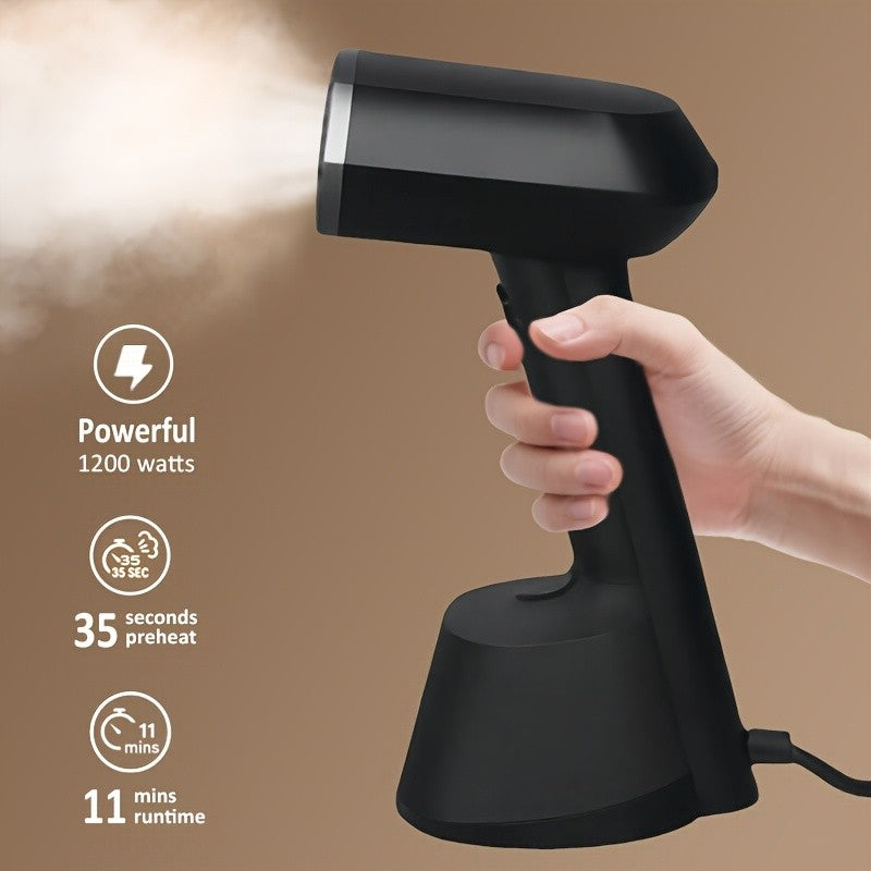 9.13oz Large Tank Clothes Steamer, 30-Second Fast Heat Handheld Garment Wrinkle Remover with Ergonomic Handle and Detachable Base, Compact Portable Steam Iron for Shirts, Dresses and Suits at Home and Travel