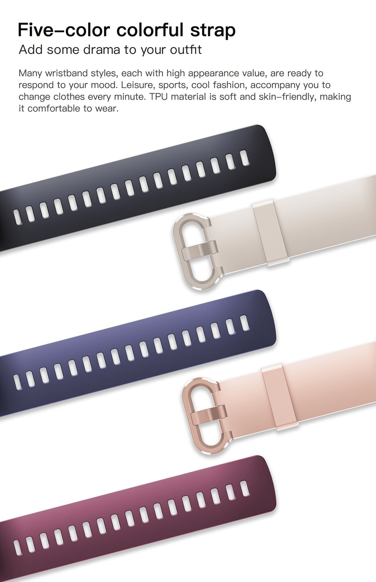 Fitness Tracker Bracelet with 1.1-Inch AMOLED Touch Screen, 25 Sport Modes, Sleep Tracking and Custom Watch Faces for Women and Men
