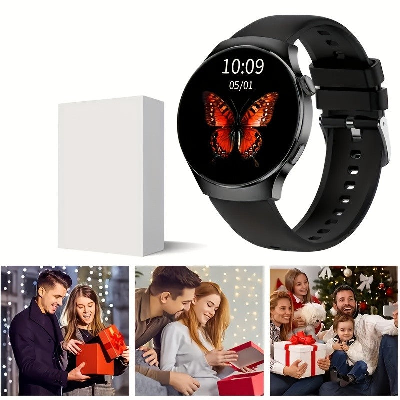 Bluetooth Call Smart Watch for Men and Women, Silicone Strap Smartwatch with Call Answering & Dialing, Fitness Tracker, Pedometer, Calorie Counter, Sport Modes, Remote Camera, Music Control, Alarm