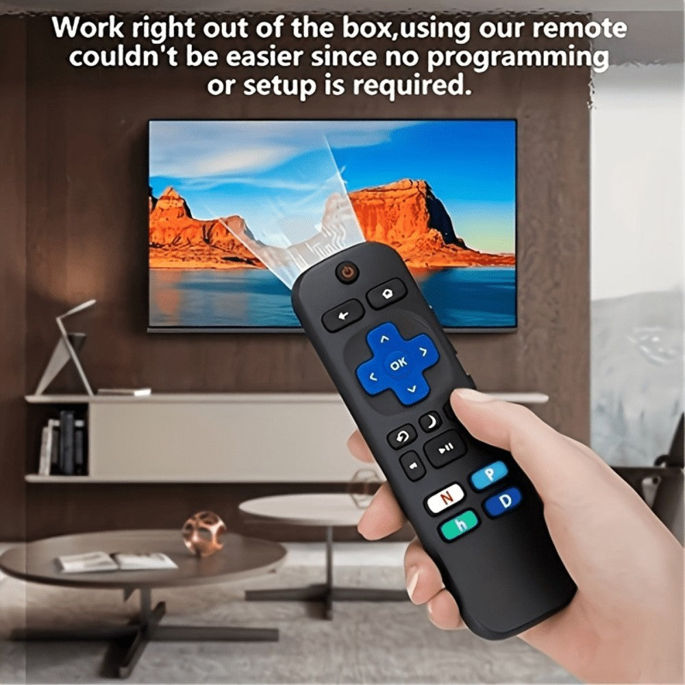 Replacement Remote for Roku TV 5-Pack, Spare TV Controls for Compatible TCL, Hisense, Onn and Other Listed Roku TV Models, Not for Roku Stick or Box