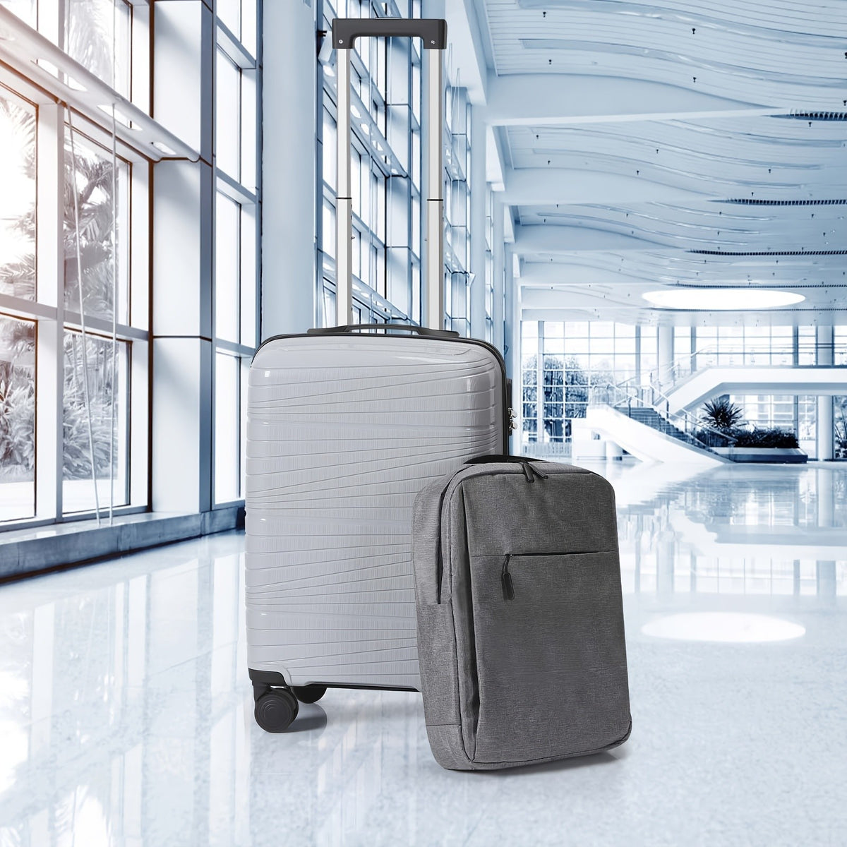 Two-Piece Travel Luggage with Hardside Spinner Suitcase References, Eight Variant Choices and Selected 20-Inch Case Plus Backpack Options for Trip Packing