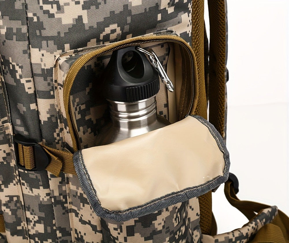 MOLLE Tactical Hiking Backpack with Multiple Compartments, Listed Two-Piece Set for Outdoor Gear Organization, Camping, Trekking and Adventure Travel