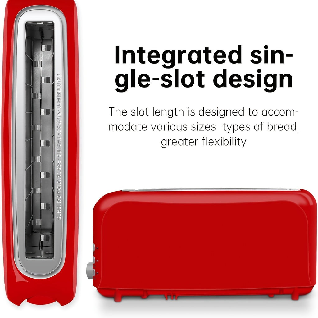 Six-Shade 2 Slice Toaster with 750W Heating, Cancel, Reheat and Defrost Functions, Removable Crumb Tray and Six Color Options for Home Breakfast Preparation