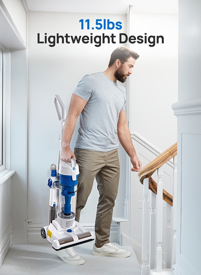 Vacmaster Upright Vacuum Cleaner UC0101 with Bagless Design, Listed 20-Foot Cord and 13-Inch Cleaning Path for Compatible Carpet, Hard Floor and Pet Hair Cleanup