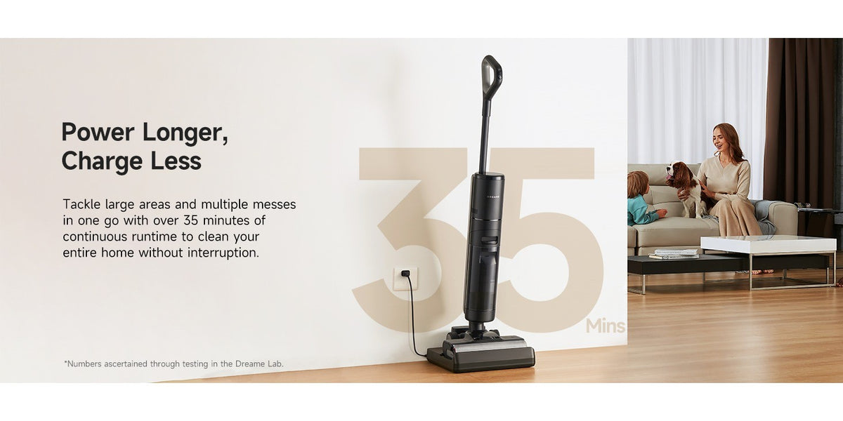 Dreame H12 Pro Wet Dry Vacuum Cleaner, Hard Floor Vacuum and Mop Combo with Smart Mess Detection and Anti-Tangle Brush, 35-Min Runtime and Hot Air Self-Cleaning, Refurbished, with 30.43oz Water Tank