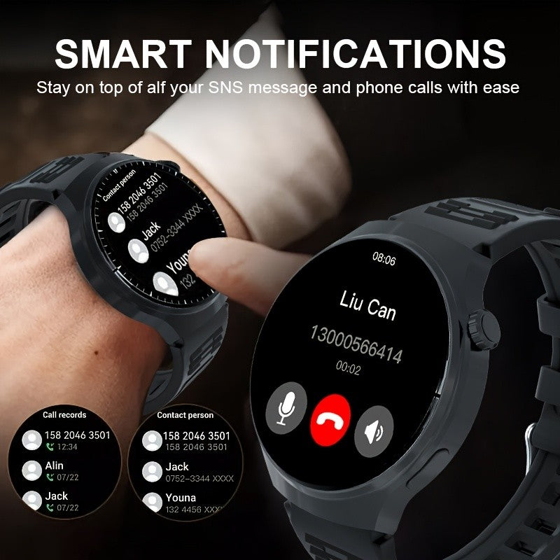 Large Screen Android Smartwatch, 2.01-Inch Bluetooth Calling Fitness Watch with 100+ Sports Modes, Sleep Tracking, Games and Weather Features