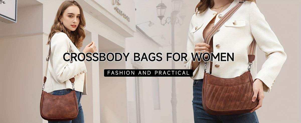 PU Crossbody Purse for Women, Adjustable Strap Shoulder Bag in Seven Colors for Everyday Outfits, Casual Errands and Personal Style