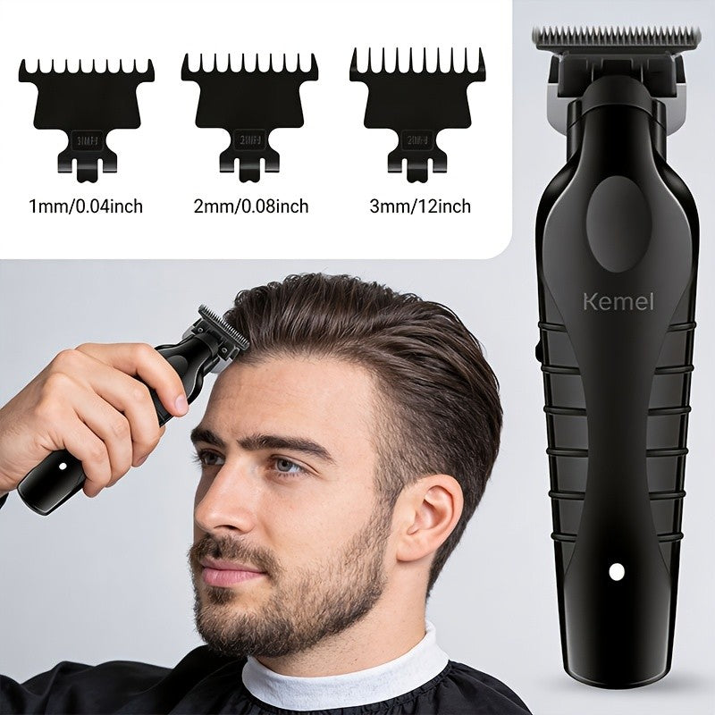 Hair Clipper KM-2299 Electric Grooming Tool with USB Connection for Hair Cutting, Detail Carving and Hairstyle Maintenance at Home or in Hair Salons