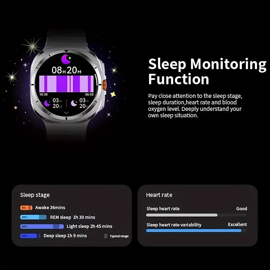 X15 Smart Watch with Call Answering and Dialing, 100+ Sports Modes, Compass, Pedometer, Alarm and 400mAh Battery for Compatible iPhone and Android Phones