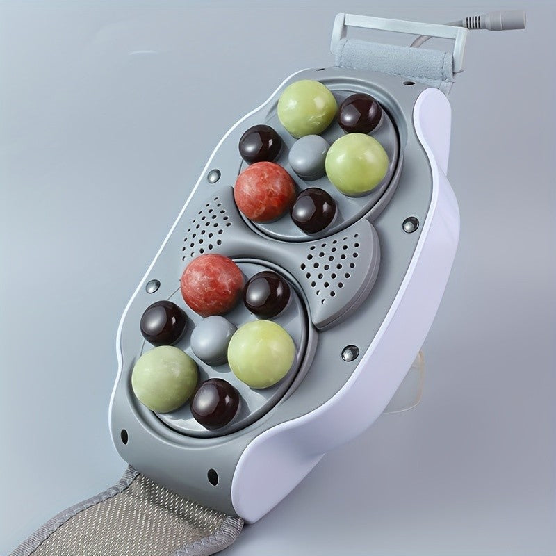 Heated Abdominal Massager with Kneading and Adjustable Modes, Rechargeable USB Belly and Waist Massage Device for Everyday Personal Care at Home or the Office