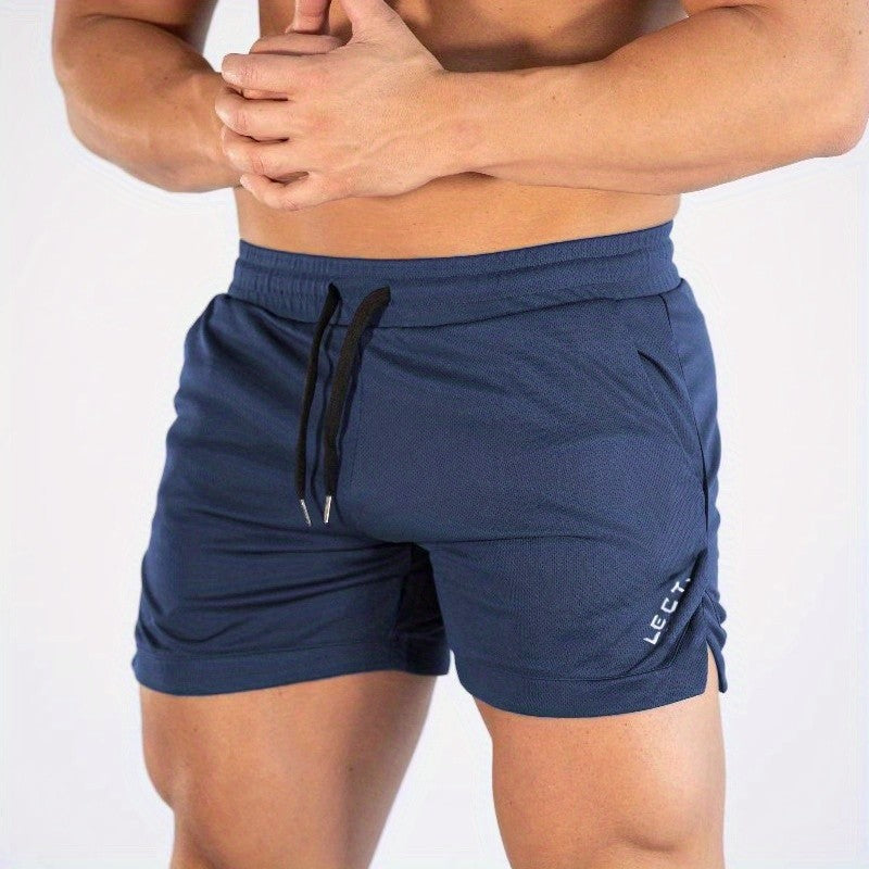 Men's Three-Quarter Fitness Shorts with Slim Stretch Styling, Lightweight Workout Pants for Running and Gym Routines in Black, Grey or Olive Green, S–XL