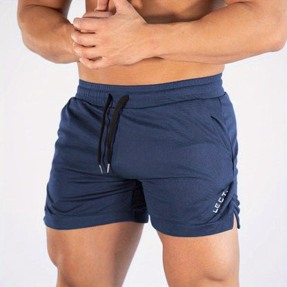 Men's Three-Quarter Fitness Shorts with Slim Stretch Styling, Lightweight Workout Pants for Running and Gym Routines in Black, Grey or Olive Green, S–XL