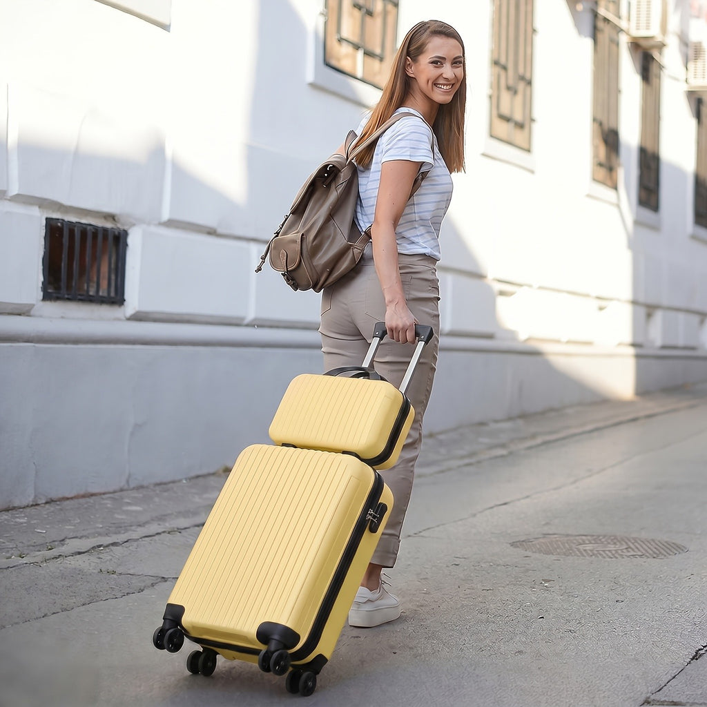 Two-Piece Travel Luggage with Hardside Spinner Suitcase References, Eight Variant Choices and Selected 20-Inch Case Plus Backpack Options for Trip Packing