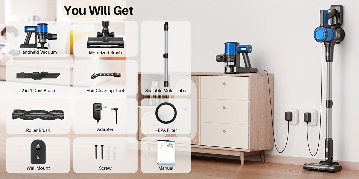 Stick and Handheld Vacuum Cleaner for Home with Corded and Cordless Listings, Eight Option Labels for Hard Floors, Carpets and Everyday Pet Hair Cleanup