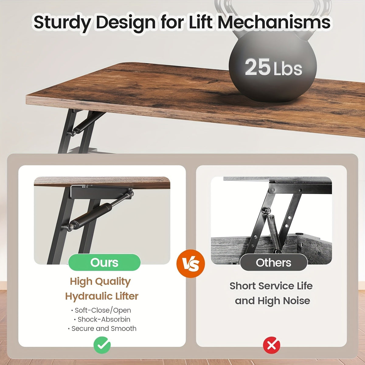 Lift Top Coffee Table with Storage, 31.5-Inch Square Farmhouse Design with Sliding Barn Door, Gas Strut Lift and Adjustable Shelves for Living Rooms