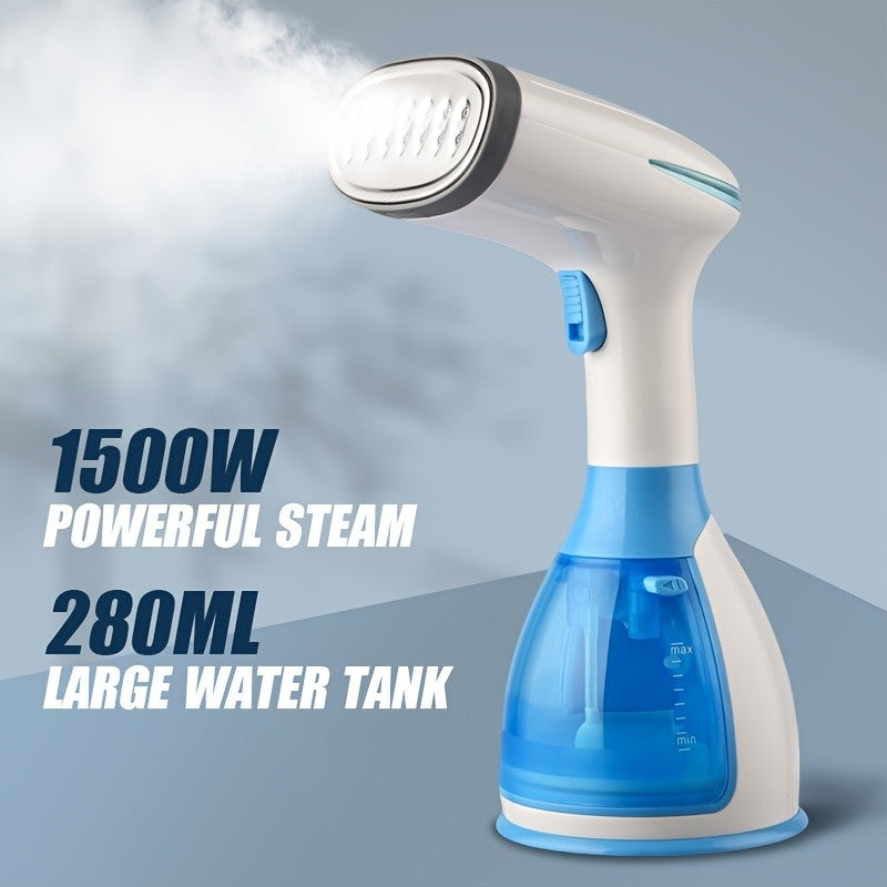 Handheld Garment Steamer with 3 Attachments, Listed 30-Second Heat-Up and 9.47oz Water Tank for Compatible Clothing Wrinkle Care at Home and While Traveling