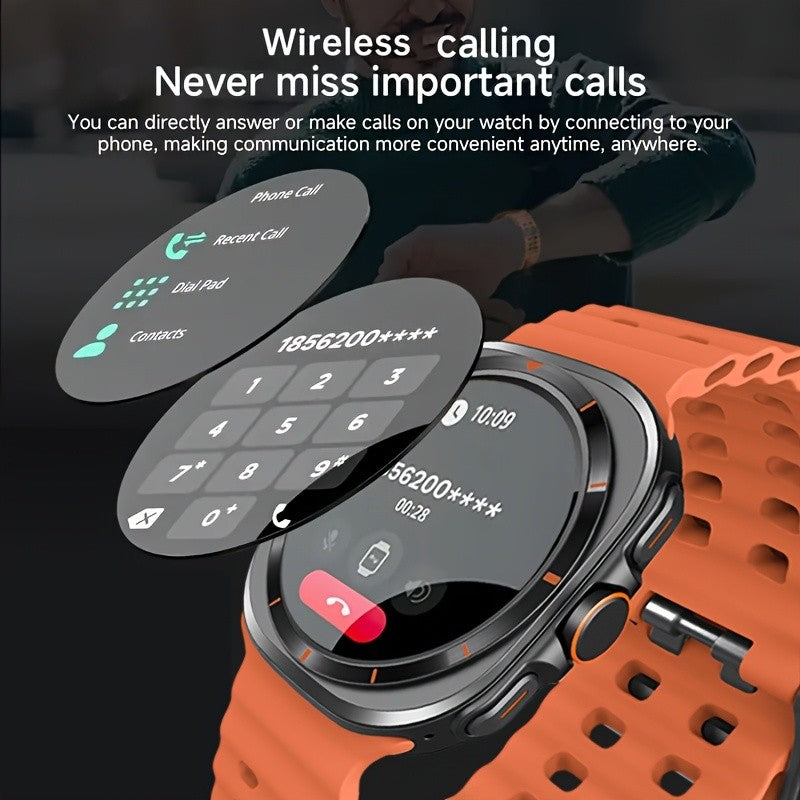 X15 Smart Watch with Call Answering and Dialing, 100+ Sports Modes, Compass, Pedometer, Alarm and 400mAh Battery for Compatible iPhone and Android Phones