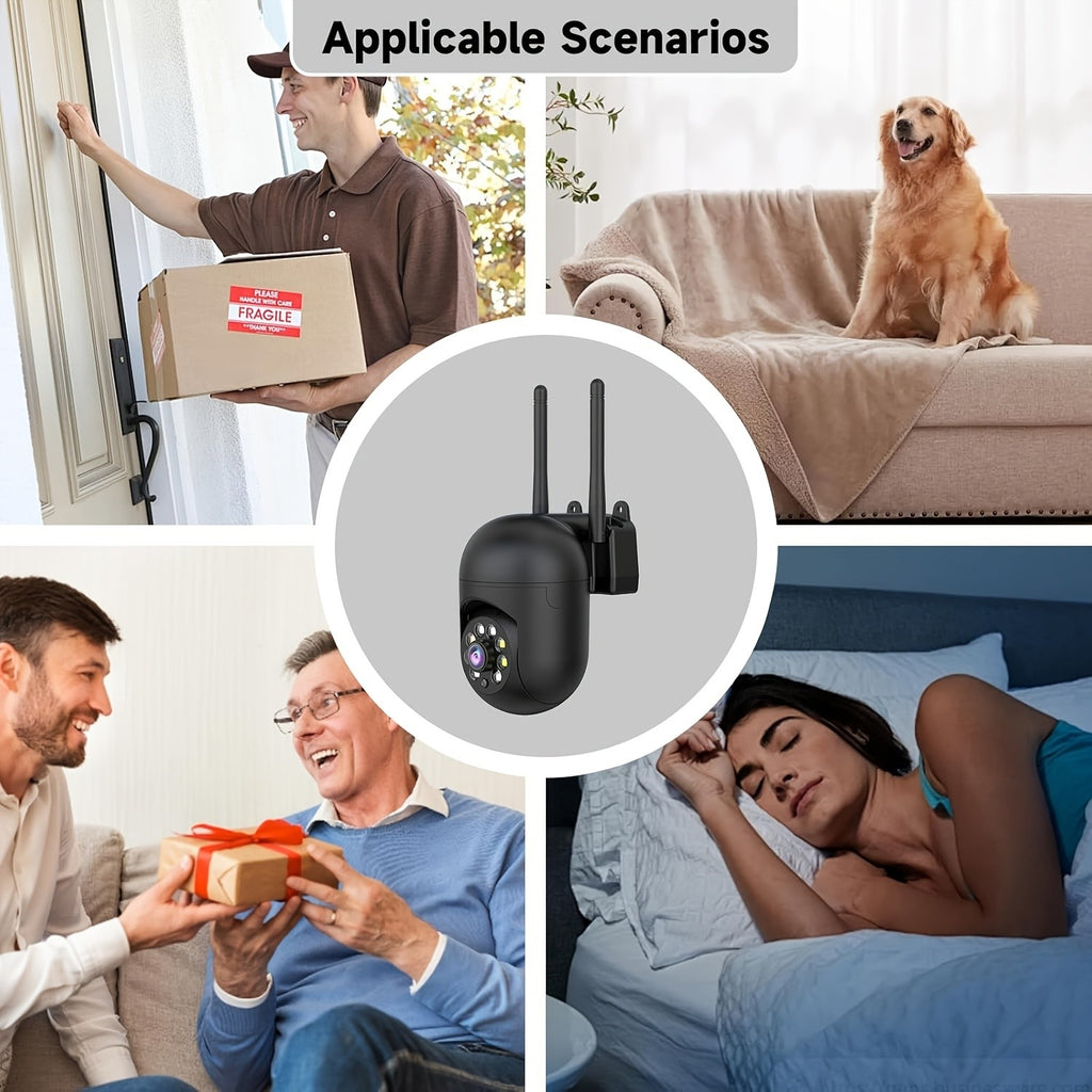 Wireless Security Camera 4 Pack, 3MP Indoor Cameras with Cloud Storage, AI Motion Detection, Two-Way Audio, Color Night Vision, 2.4G/5G WiFi, Home Surveillance System