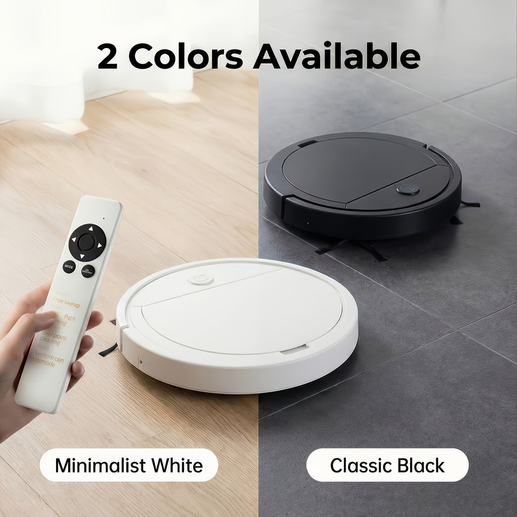 Robotic Vacuum with Listed 8kPa Suction and Smart Cleaning Modes, Black No-Remote Model for Everyday Household Floor Cleaning and Home Care Routines