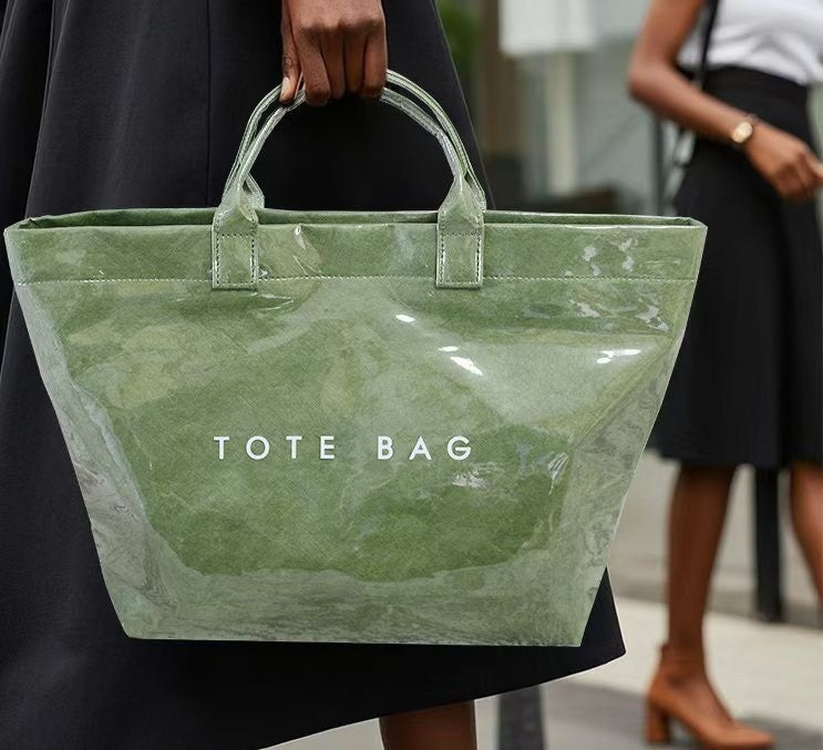Double-Layer Tote Bag for Women with Classic Solid-Color Styling and Carry Handles, Everyday Handbag for Casual Outings in TT4, TT6 or TT1 Options