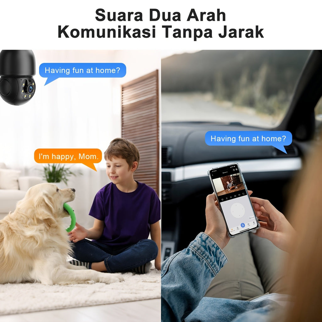 5MP Indoor Pet Monitoring Bulb Camera with Pan-Tilt Viewing, Color Night Vision, Motion Alerts and Two-Way Voice in One, Two or Four Camera Options
