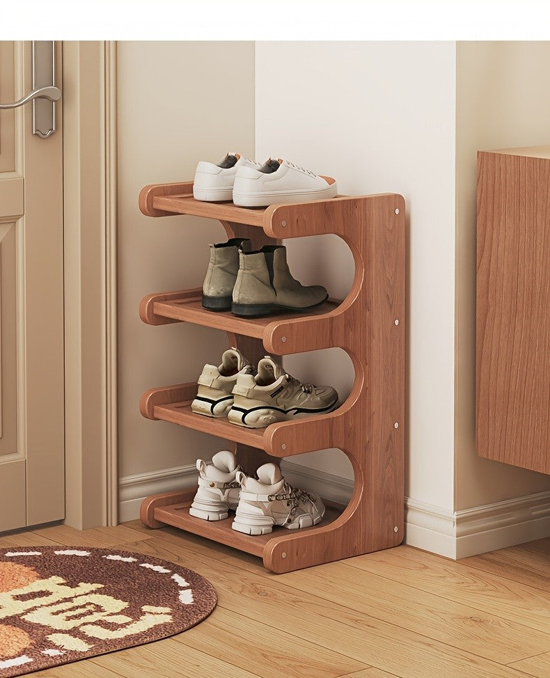 Bamboo Shoe Rack with 2, 4, 5, 6, 7 or 8 Layer Model Options, Multilayer Footwear Organizer for Narrow-Space Entryway, Bedroom and Household Storage