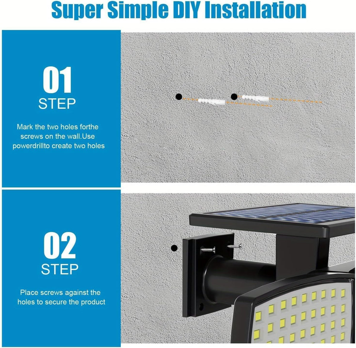 179-LED Solar Motion Sensor Lights with Three Adjustable Heads, Remote Control and Three Modes, Listed 2500 Lm Output in 2- or 4-Pack Options for Yard and Patio