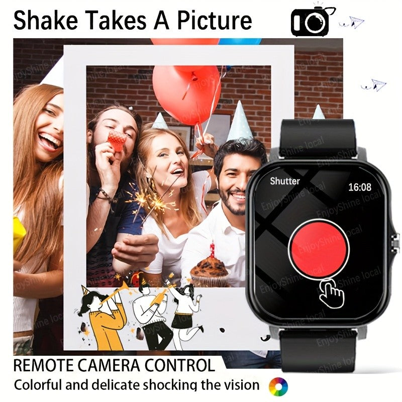 TFT Touchscreen Calling Smartwatch with Listed 1.83-Inch Display, 180mAh Battery, TPU and Steel Straps, Camera and Music Functions in Four Color Options