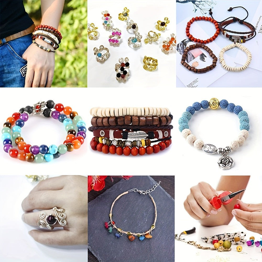 Beaded Jewelry Making Kit for Beginners, Listed 2456-Piece Assortment with Metal Accessories, Fringe and Crafting Tools for DIY Bracelets, Necklaces and Handmade Gifts